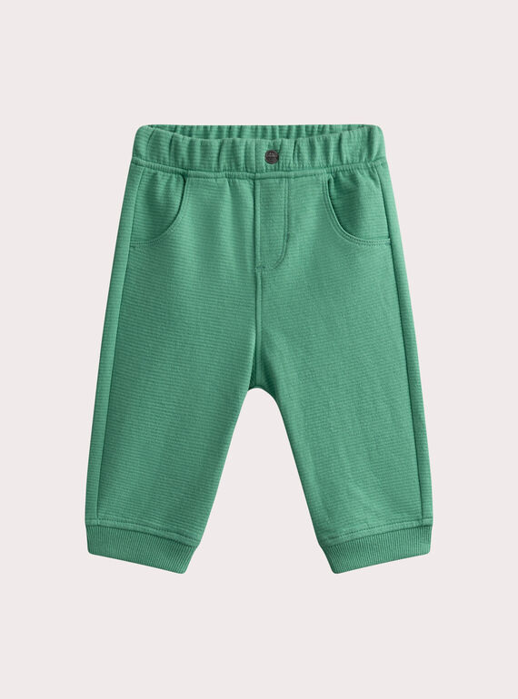 Pantalon vert pour bébé garçon WUFIPAN3 / 25SG1054PAN630