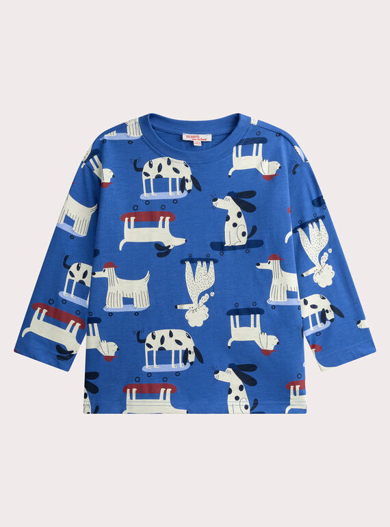 T-shirt à manches longues imprimés chiens  WOKATEE2 / 25S90233TMLC212