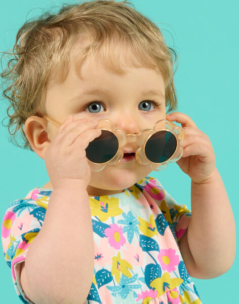 Lunettes de soleil en forme de fleur rose poudré enfant fille NYAMERLUN1 / 22SI01L1LUSD327