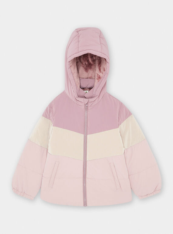 Doudoune à capuche mauve et lilas SATRIDOUNE / 23W901C1D3EH704
