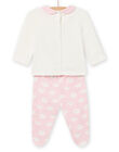 Ensemble pyjama rose clair bébé fille NEFIPYJARC / 22SH13G1PYJ321