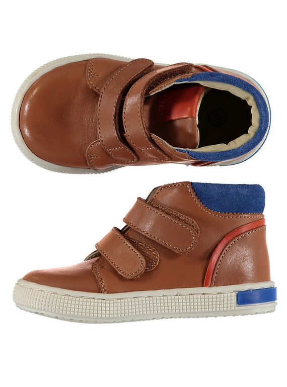 Basket cuir camel bébé garçon  GBGBASMEL / 19WK38I4D3F804