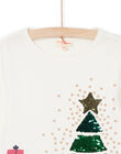 T-shirt de Noël blanc PANOTEE / 22W901V1TML001