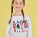 T-shirt écru motif fantaisie à sequins réversibles enfant fille