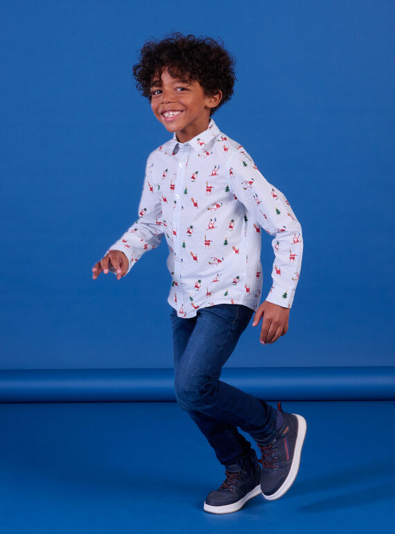 Chemise à imprimé Noël et noeud papillon PONOCHEM / 22W902V1CHM706
