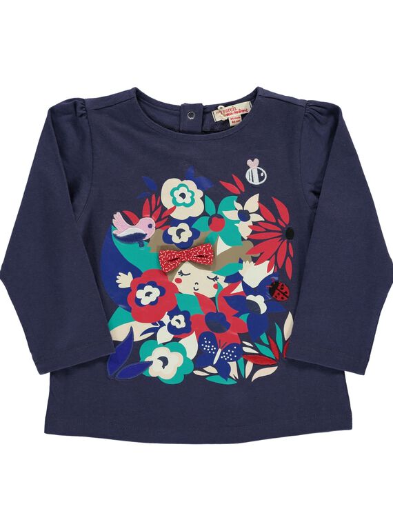 Tee-shirt manches longues bébé fille CIDETEE2 / 18SG09F2TML705