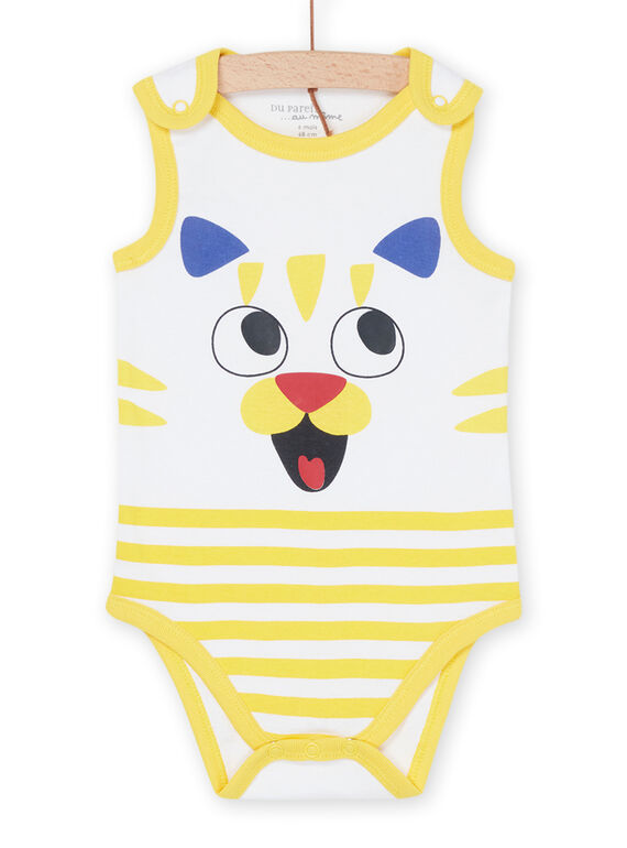 Body blanc et jaune sans manches REGABODTET / 23SH14E4BDL000