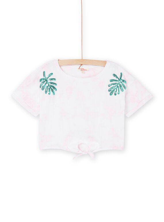 T-shirt rose clair à manches courtes RAPOPTI4 / 23S901X1TMC321