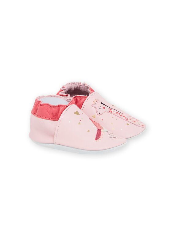 Chaussons en cuir souple à imprimé fantaisie PICHOSGIR / 22XK3741D3S321