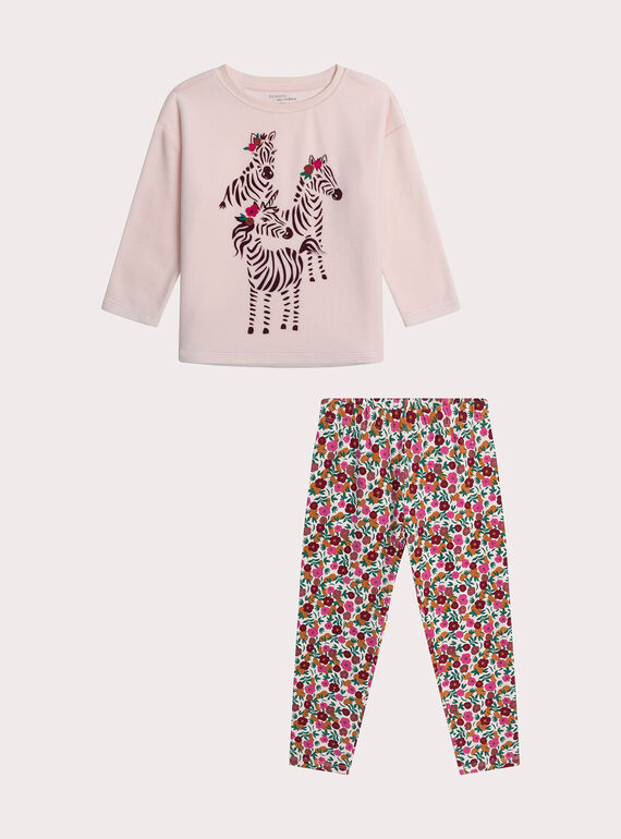 Pyjama zèbre pour enfant fille XEFAPYJZEB / 25WH1135PYJ114