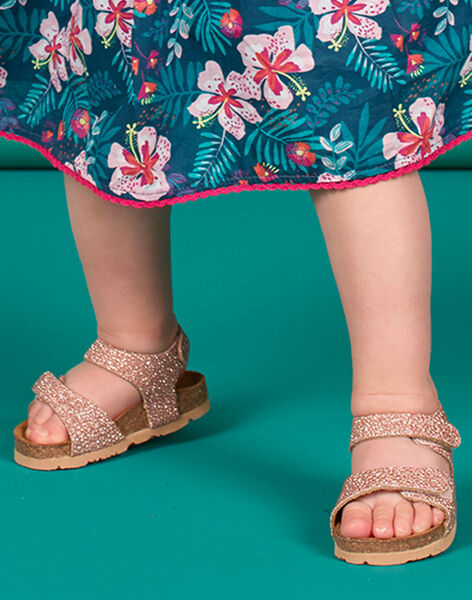 Sandales Dore Rose Bebe Fille Nu Pieds Sandale Bebe Dpam