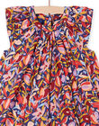 Robe indigo à imprimé fleuri RISUNROB2 / 23SG09K1ROB703