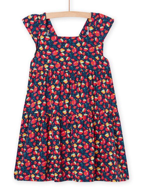 Robe bleu saphir et rose enfant fille NAJOROB6 / 22S901C2ROBC211