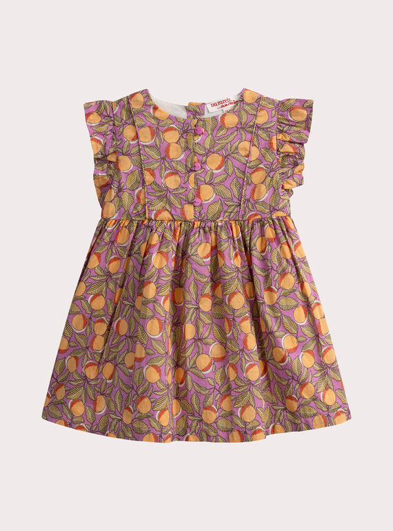 Robe agrumes pour bébé fille WILIROB3 / 25SG09T3ROB708
