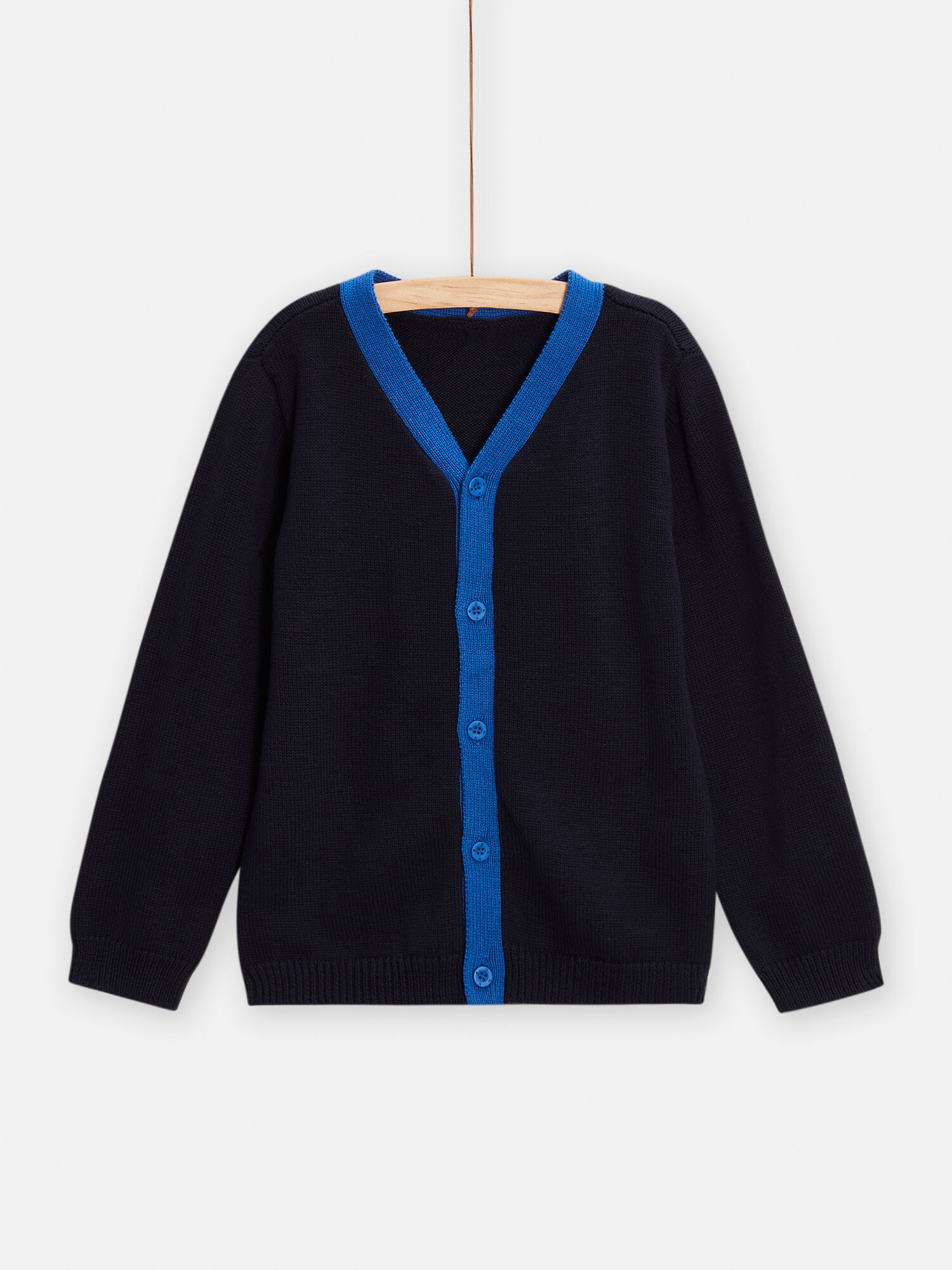 Gilet Bleu marine Pull Sweat Gilet DPAM
