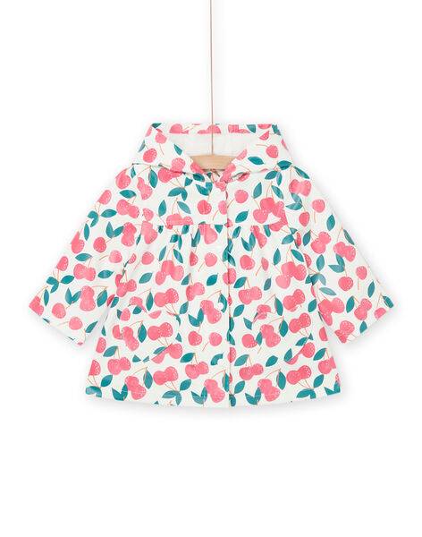Imperméable à capuche et à imprimé cerises RISUNIMP / 23SG09J4IMP001