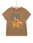 T-shirt manches courtes vert militaire enfant garçon NOFLATI5 / 22S902R4TMCG631