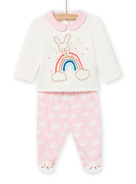 Ensemble pyjama rose clair bébé fille NEFIPYJARC / 22SH13G1PYJ321