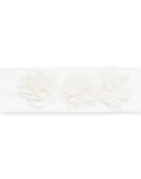 Bandeau écru imprimé bébé fille NYISOBAN2 / 22SI09Q2BAN001