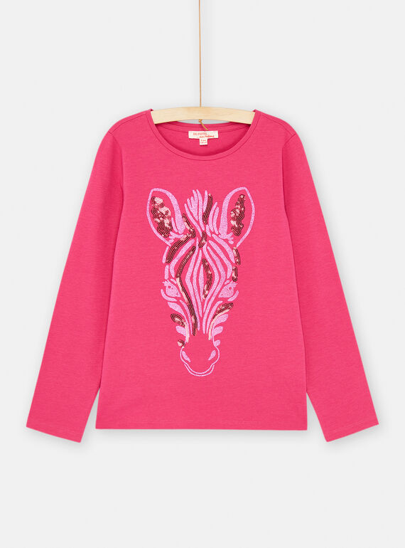 T-shirt fuchsia à manches longues SAJOYTEE4 / 23W901F5TML304