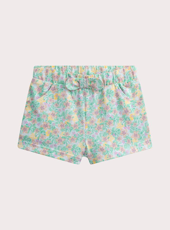 Short fleurit pour bébé fille WITASHO1 / 25SG09U2SHO000