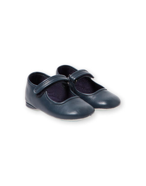 Chausson babies cuir marine enfant fille GFBELFILL2 / 19WK35E1D07070