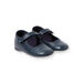 Chausson babies cuir marine enfant fille