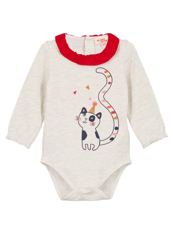 Body chiné layette fille GISANBODY / 19WG09C1BOD001