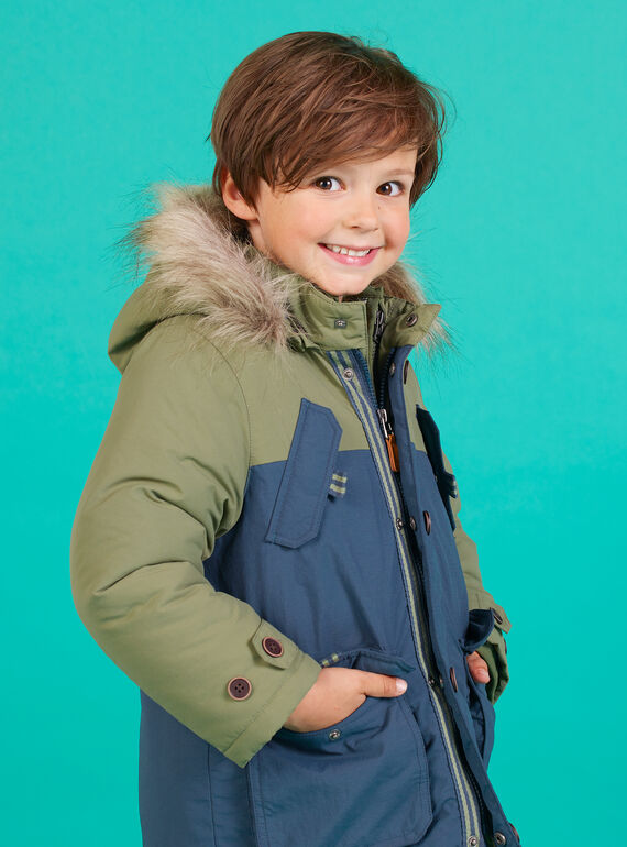 Parka 3-en-1 bicolore enfant garçon MOGROPAR1 / 21W90252PAR628