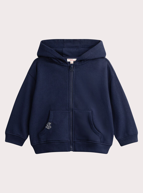Sweat à capuche bleu foncé basique  WOJOJOH1 / 25S902I1JGH705