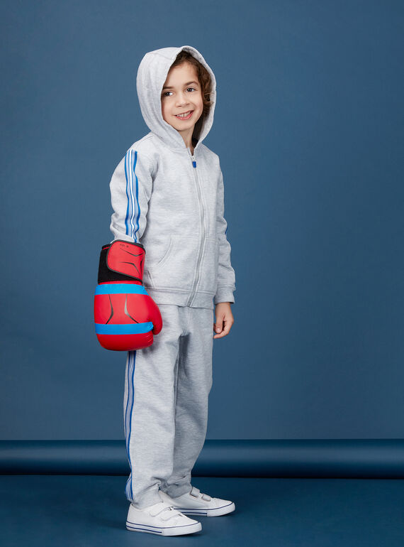 Haut de jogging garçon gris chiné KOJOJOH3 / 20W90251D33943