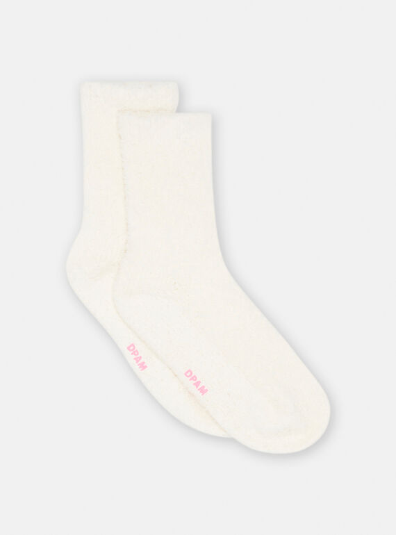 Chaussettes écrues douces fille SYAJOSCHO6 / 23WI01M1SOQ001