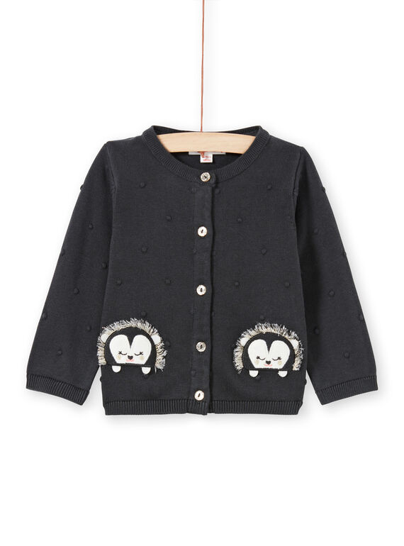 Gilet anthracite bébé fille LIPOECAR / 21SG09Y1CARJ916