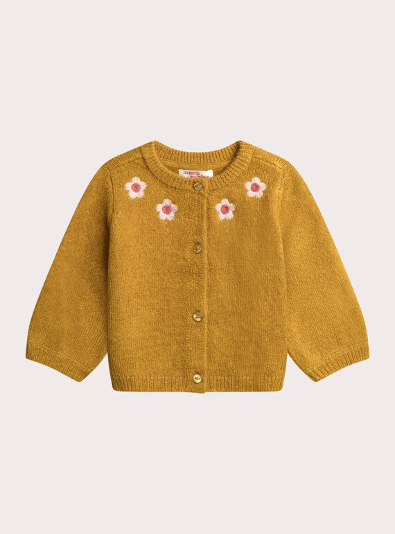 Cardigan jaune pour bébé fille XICOCAR2 / 25WG09O3CAR010
