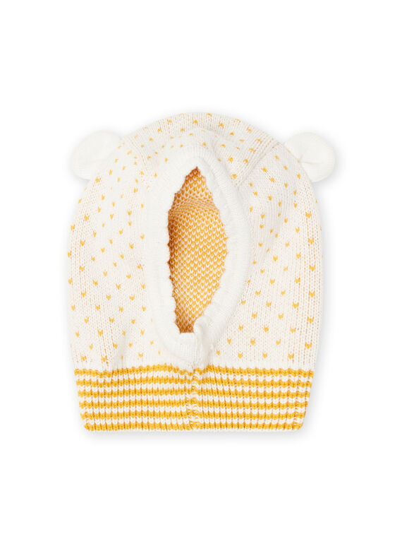 Cagoule écrue maille détails oreilles bébé fille MYICOBON / 21WI0965BON001