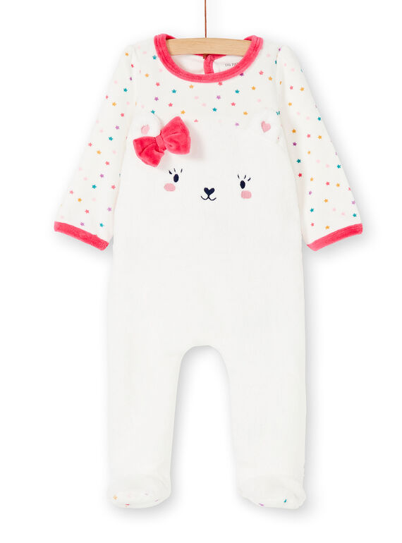 Grenouillère layette fille motif ours KEFIGRECAL / 20WH13C1GRE001