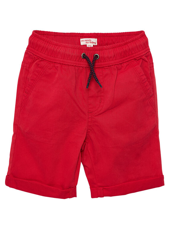 Bermuda garçon uni rouge JOJOBERMU5 / 20S902T6D25F505