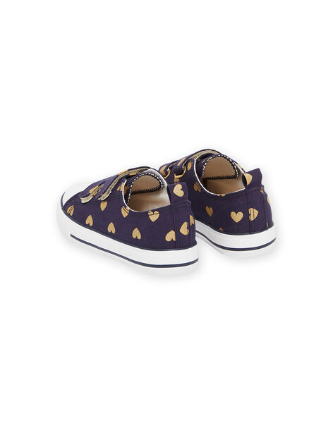 Basket deux velcros fille toile motif curs RATOILHEART / 23KK3571D16070