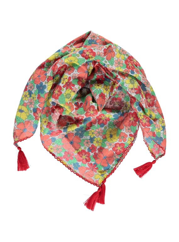 Foulard imprimé fleurs fille CYABUFOUL / 18SI01K1FOU099