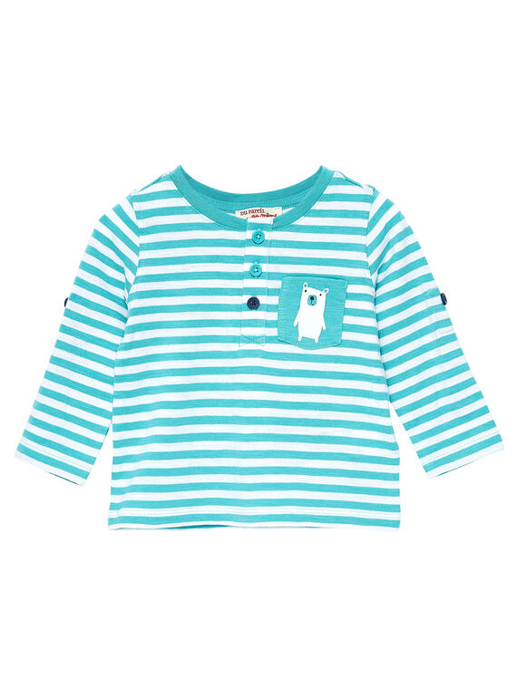 Tee Shirt Manches Longues Turquoise JUJOTUN2 / 20SG1041TML202