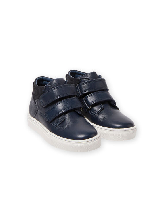 Baskets montantes bleu marine enfant garçon MOBASGO / 21XK3654D3F070