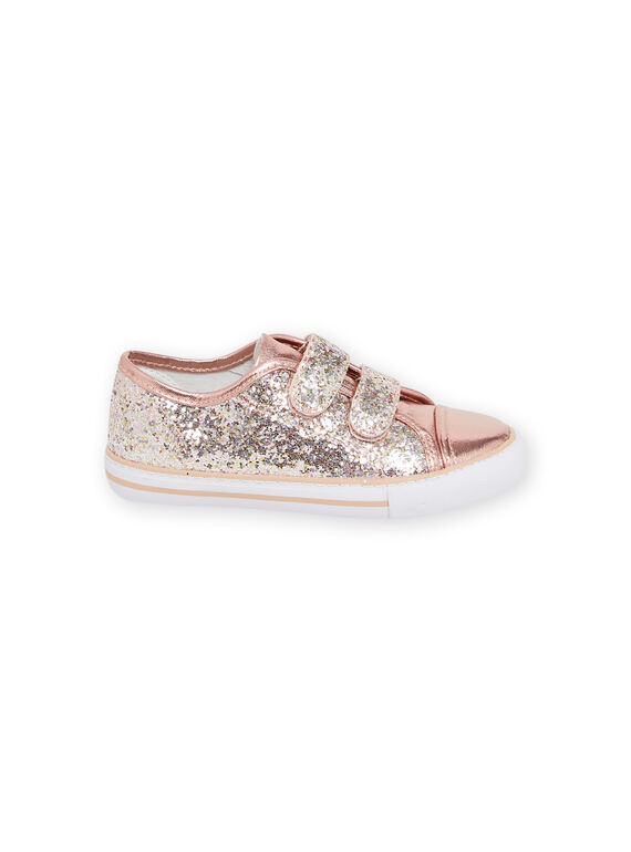 Tennis à paillettes roses enfant fille NATOILGLITP / 22KK3598D16030