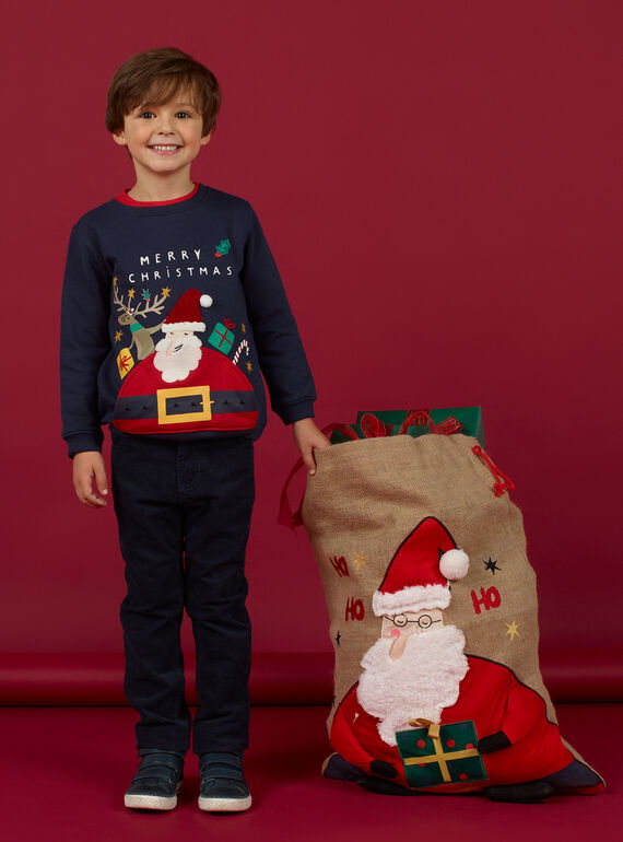 Hotte de Noël en toile de jutte enfant garçon MYONOHOT / 21WI02Q1ACD009
