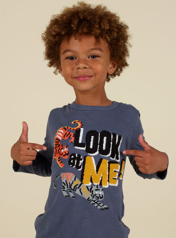 T-shirt manches longues motifs tigres enfant garçon MOHITEE4 / 21W902U3TML929