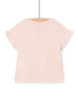T-shirt rose avec animation fantaisie bébé fille NISANTI1 / 22SG09S2TMC307