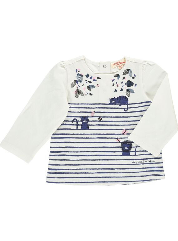 Tee-shirt manches longues bébé fille CIKLETEE / 18SG09D1TML001