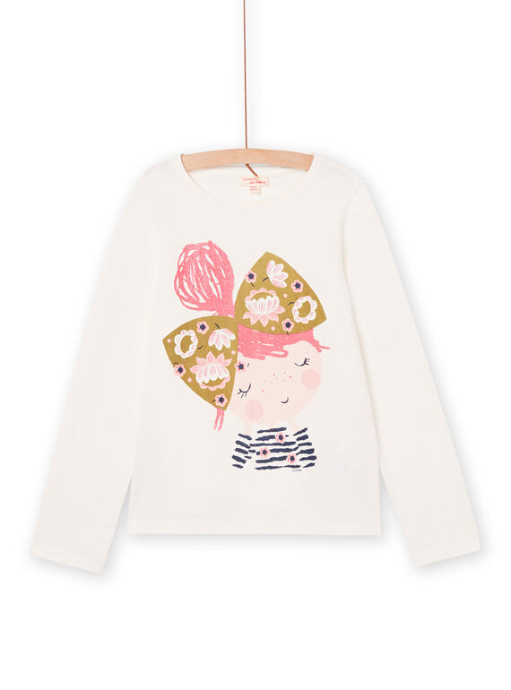 T-shirt manches longues à motif petite fille PARHUTEE2 / 22W901Q1TML001