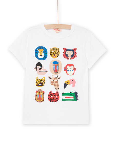 T-shirt blanc à motifs têtes d'animaux RONAUTI1 / 23S902N3TMC000