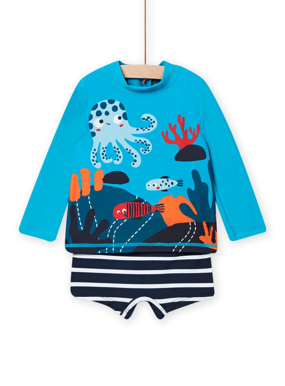 T-shirt et boxer de bain bleu bébé garçon NYUENS / 22SI10L3MAIC215