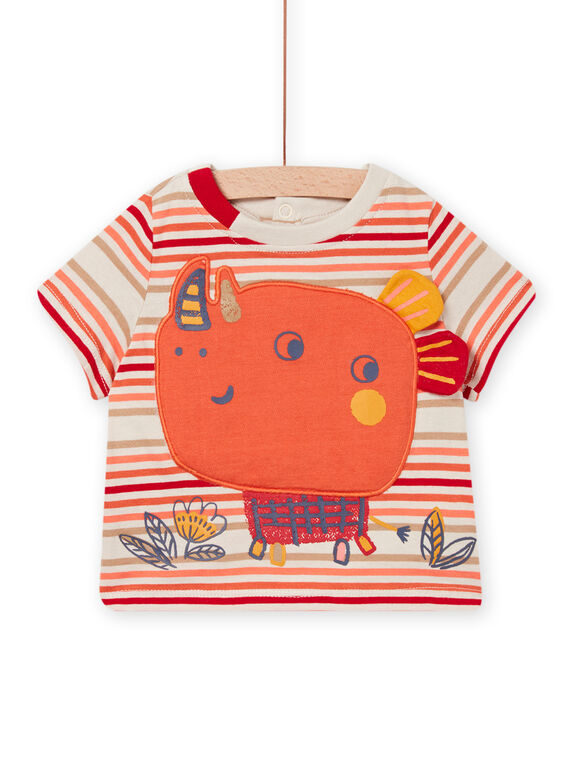 T-shirt naturel bébé garçon NUFLATI2 / 22SG10R1TMC009
